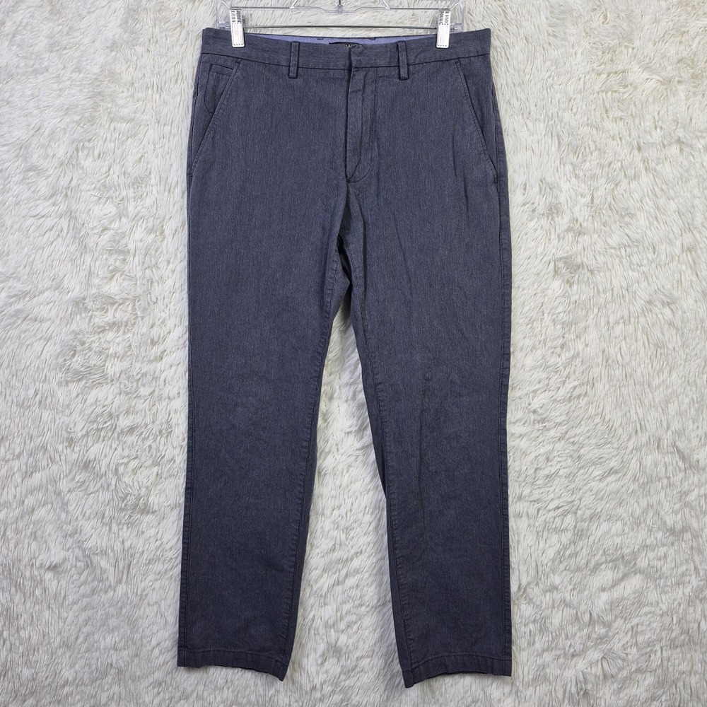 Banana Republic Pants Mens Kentfield‎ Straight Leg Slate Blue Micro Stripe 31x30